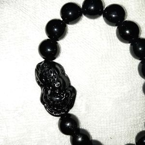 Feng Shui extra charged All Black wealth  bracelet